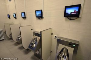 Chinese Toilets - Urinals and TV screens